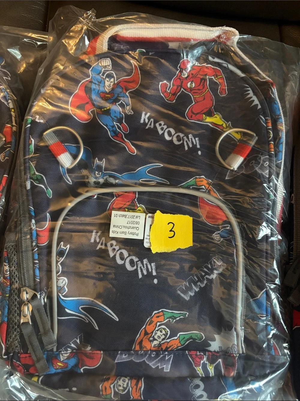 POTTERY BARN School BACKPACK MARVEL COMIC AVENGER HERO Superman travel SET 2